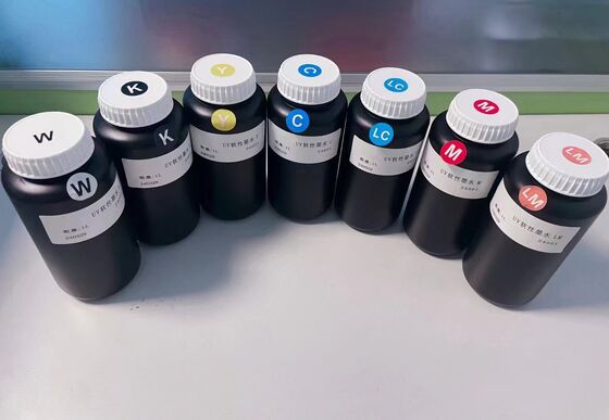 Fast Dry Curable UV Printer ink Scratch Water Resistant CMYKW Color
